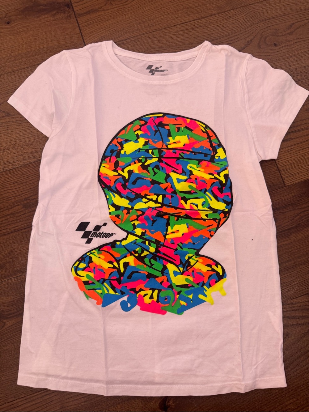 Moto GP Neon Camo Graphic Tee - White